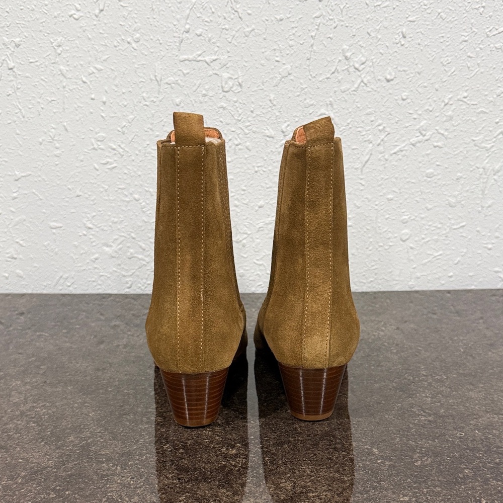 NWB SANDRO Amelya Suede Ankle Boots Women’s Size 36‎ Kaki - Picture 5 of 10